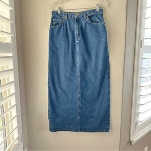 SOLD (DP) VINTAGE Denim jeans skirt midi length